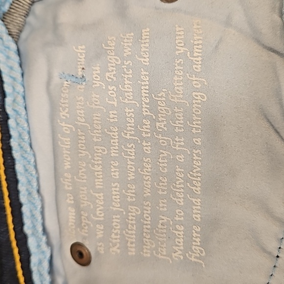 💕KITSON💕 Y2K Play Me Denim Mini Skirt ~ Dark Blue Wash 30 - Picture 10 of 12